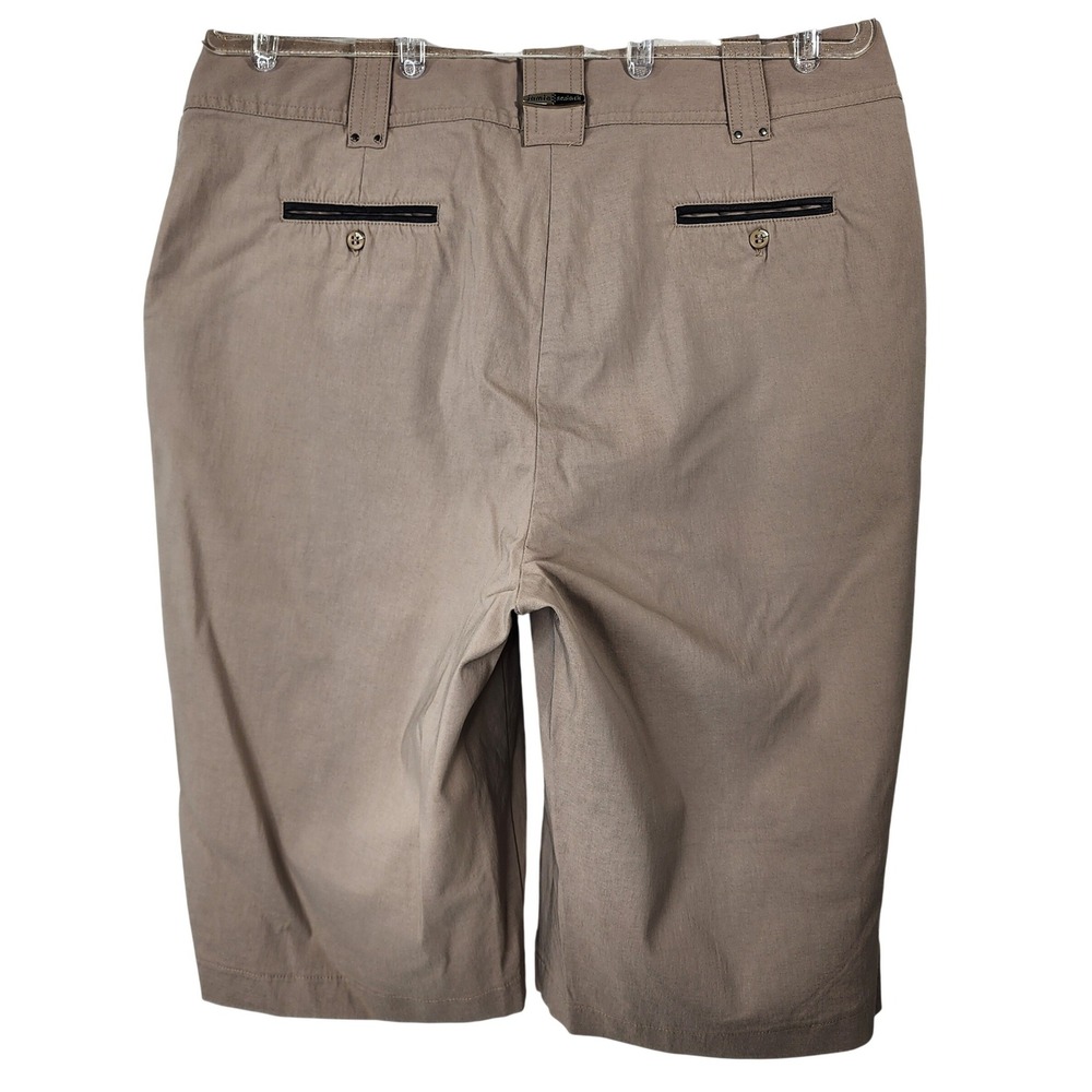 Jamie Sadock Tan Bermuda Knee Shorts Womens 12 Golf Stretch Multi-Pocket Cargo - Picture 5 of 7